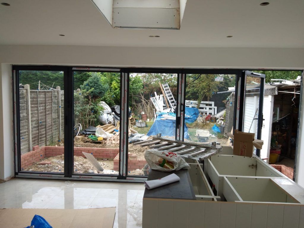 5 pane bifold from the inside