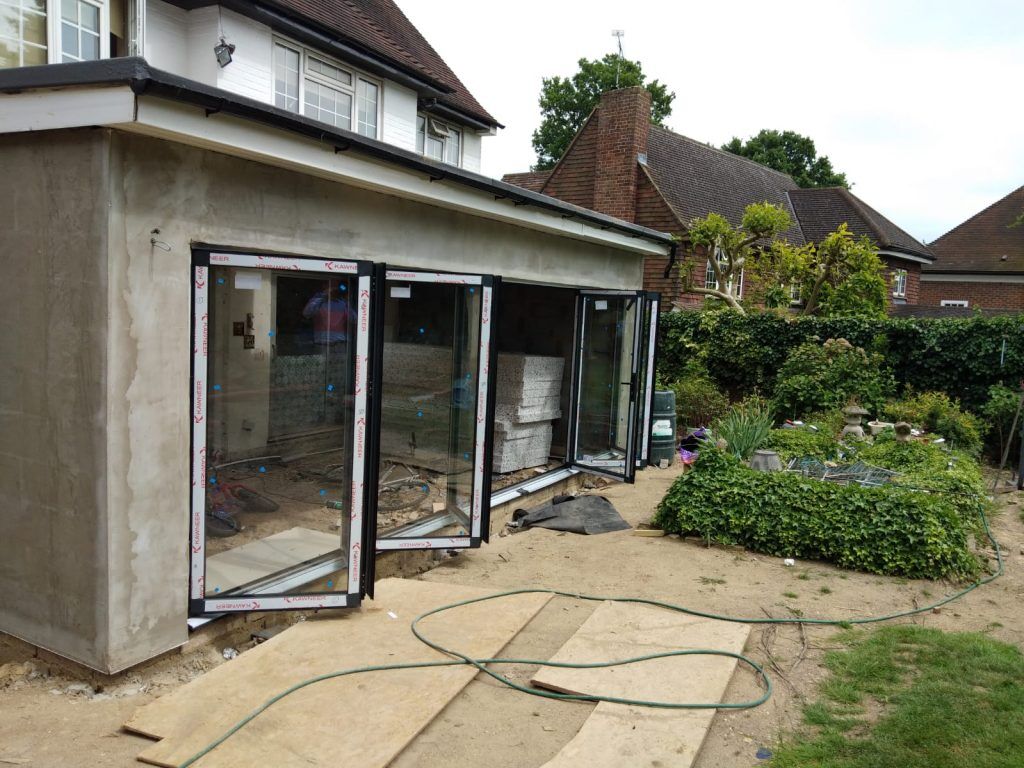 5 panel bifold door newly fitted in east london