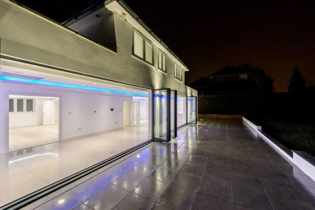 Outside view of newly build extension near slough area