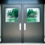 2 PANEL COMMERCIAL DOORS GREY