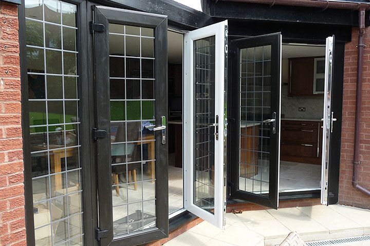 French upvc doors with a rated frame and georgian glass