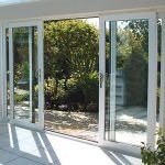 White sliding patio doors