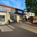 New builds with sliding doors and windows for 8 apartments in grey and black