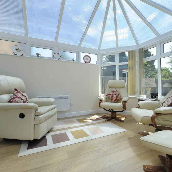 victorian pvc conservatory with furniture