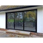 black sliding patio doors