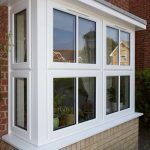 white upvc bay window 3 panel