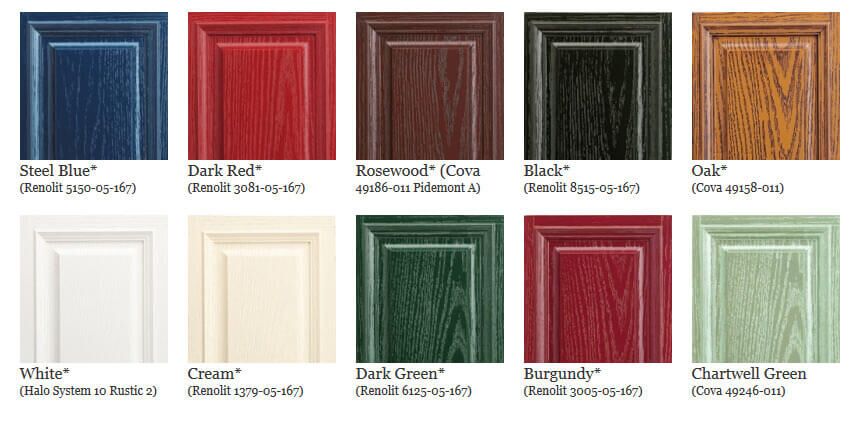 composite door colour chart