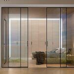 in home sliding patio doors with slim frame and 3 panes of glass which is toughened