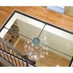 FLOOR AND CIELING SEETHOUGH GLASS FLOOR PANORAMIC WINDOWS INSTALLED INTO A FLOOR OF SECOND FLOOR