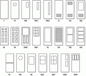 30 different commercial door drawings