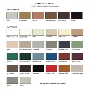 ral colours for commercial doors