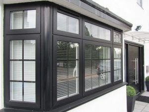 black georgian bar upvc windows