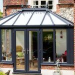 Grey garden room lantern roof