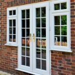 white french patio doors in pvc with tough glass