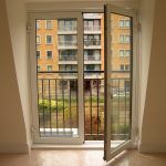 white french doors in pvc opening inwards