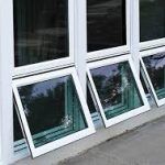 BOTTOM HUNG AWNING WINDOWS AND ALL 3 ARE OPEN